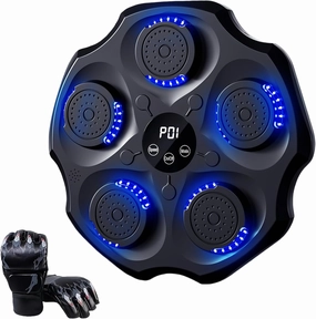 Music Boxing Machine, Smart Bluetooth Music Punching Machine with Gloves, Large Size Wall Mounted Electronic Boxing Target for Adults Kids, 9 Modes & 9 Speeds (Upgrade)