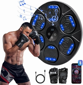 Music Boxing Machine, Smart Boxing Wall Mount Machine for Kids Adult, Music Punching Bag with Gloves, Target Workout Equipment for for Home, Office, Gym