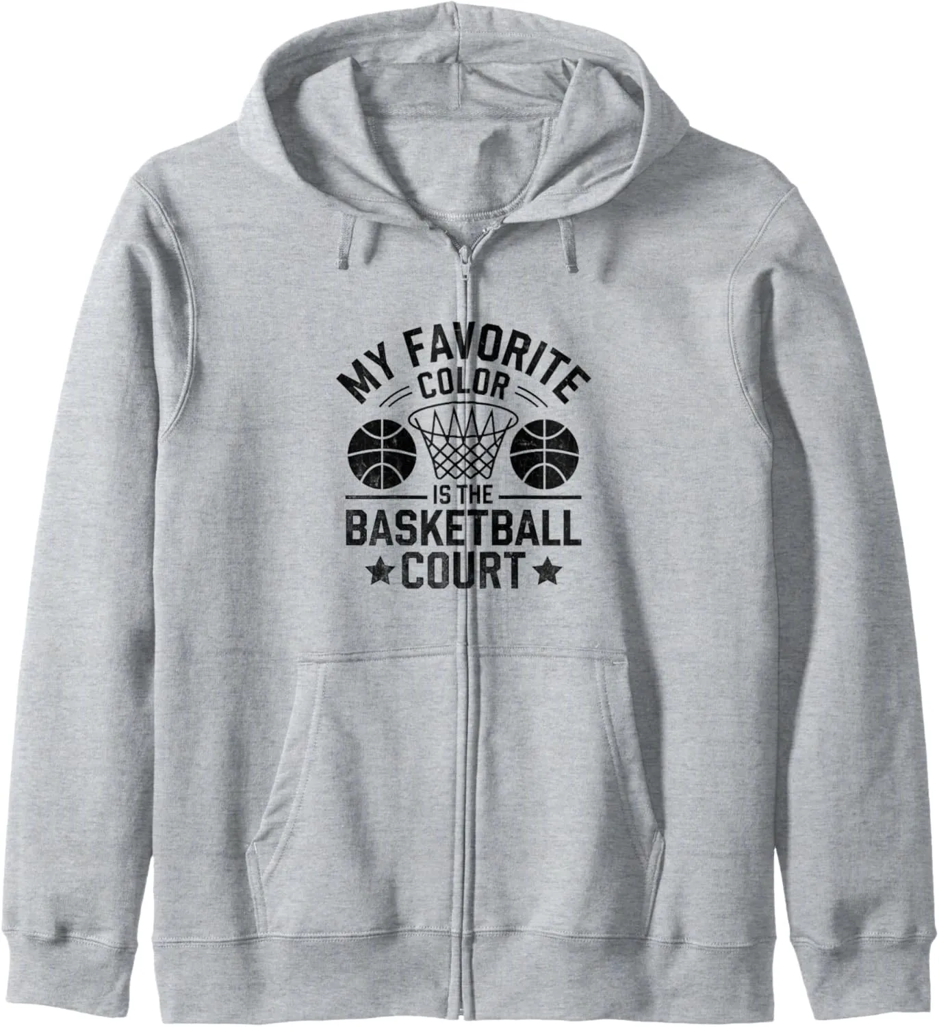My Favorite Color Is The Basketball Court Shoot Court Player Zip Hoodie