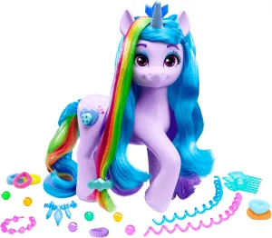 My Little Pony: Tell Your Tale Rainbow Styles Izzy Moonbow, Hair Styling Figure with Sounds, 9.5-inch Unicorn Toys for Girls and Boys Ages 4 