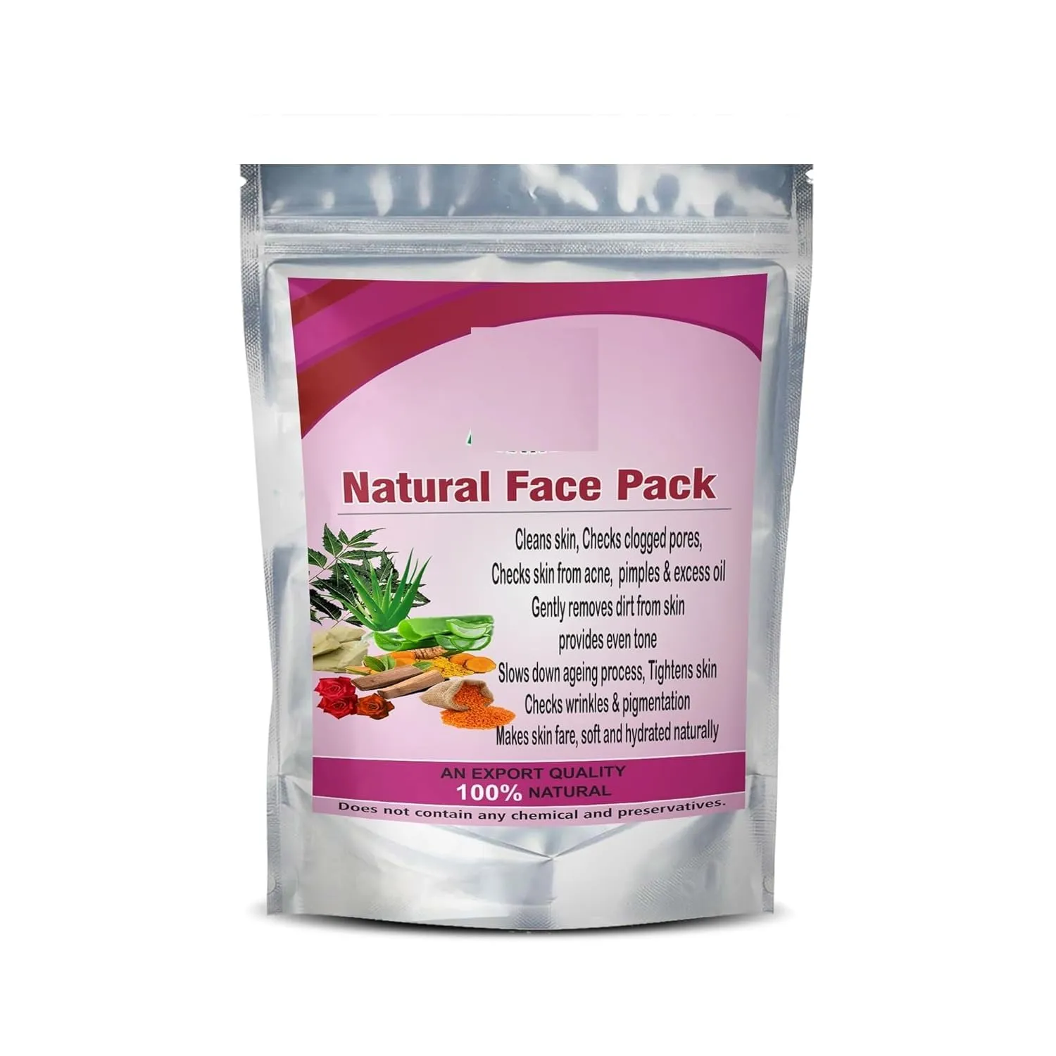 Natural Face Pack for Skin Brightening, Anti-Aging, Acne Control, 227g