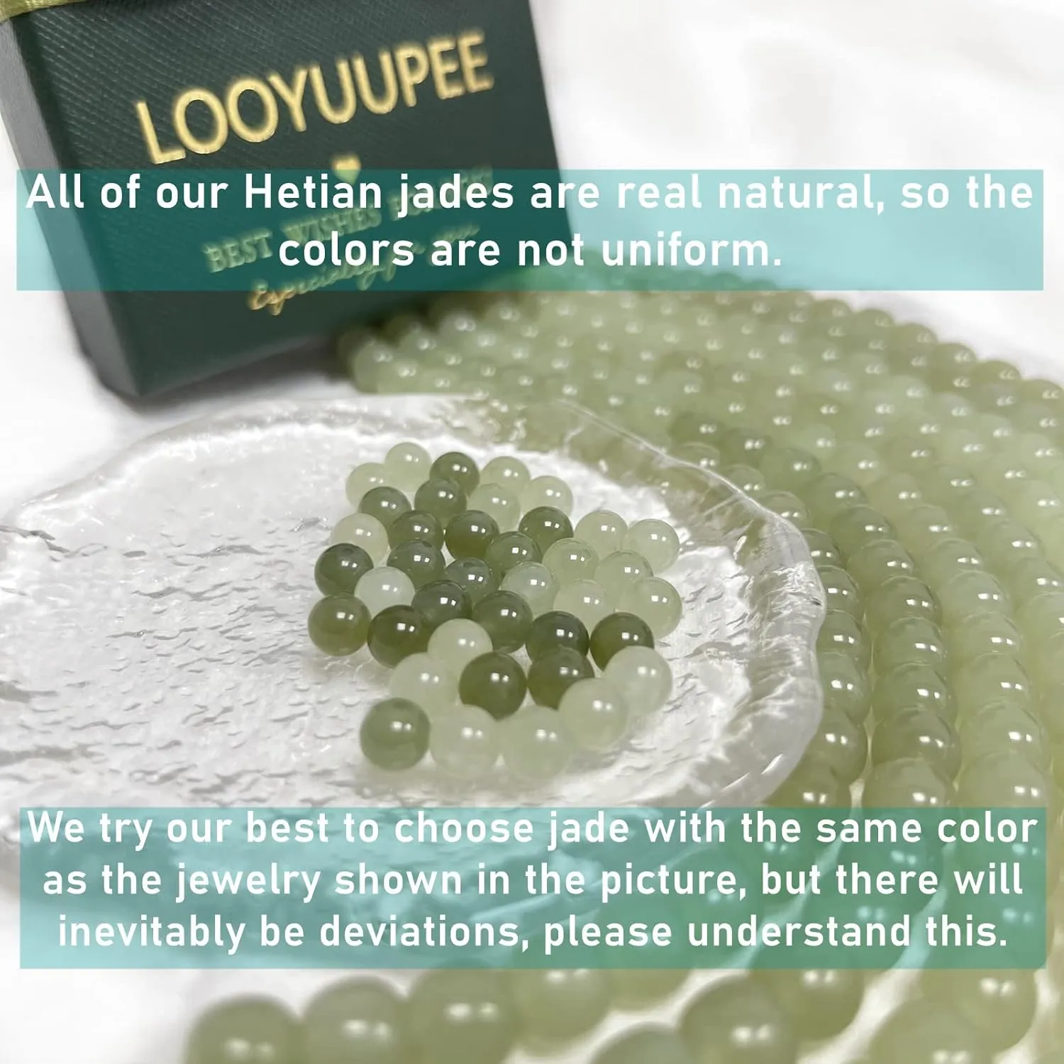 Natural Hetian Jade & Zircon Necklaces for Women, Dainty Green Jade Pendant for Women, Lucky Green Jade Elegant Jewelry Gift for Women Lover Her (925 Sterling Silver with Gold Plated)