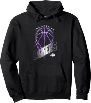 NBA Los Angeles Lakers Lightning Bolt Basketball Logo Pullover Hoodie