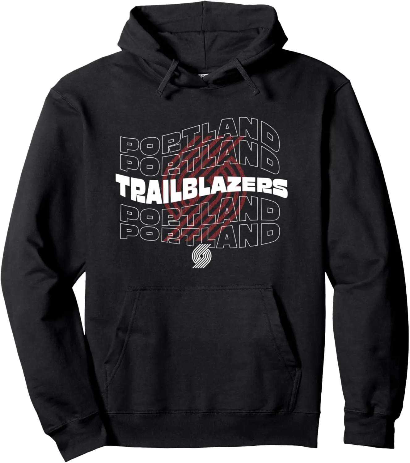 NBA Portland Trail Blazers Wave Outline Team Logo Pullover Hoodie