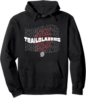 NBA Portland Trail Blazers Wave Outline Team Logo Pullover Hoodie