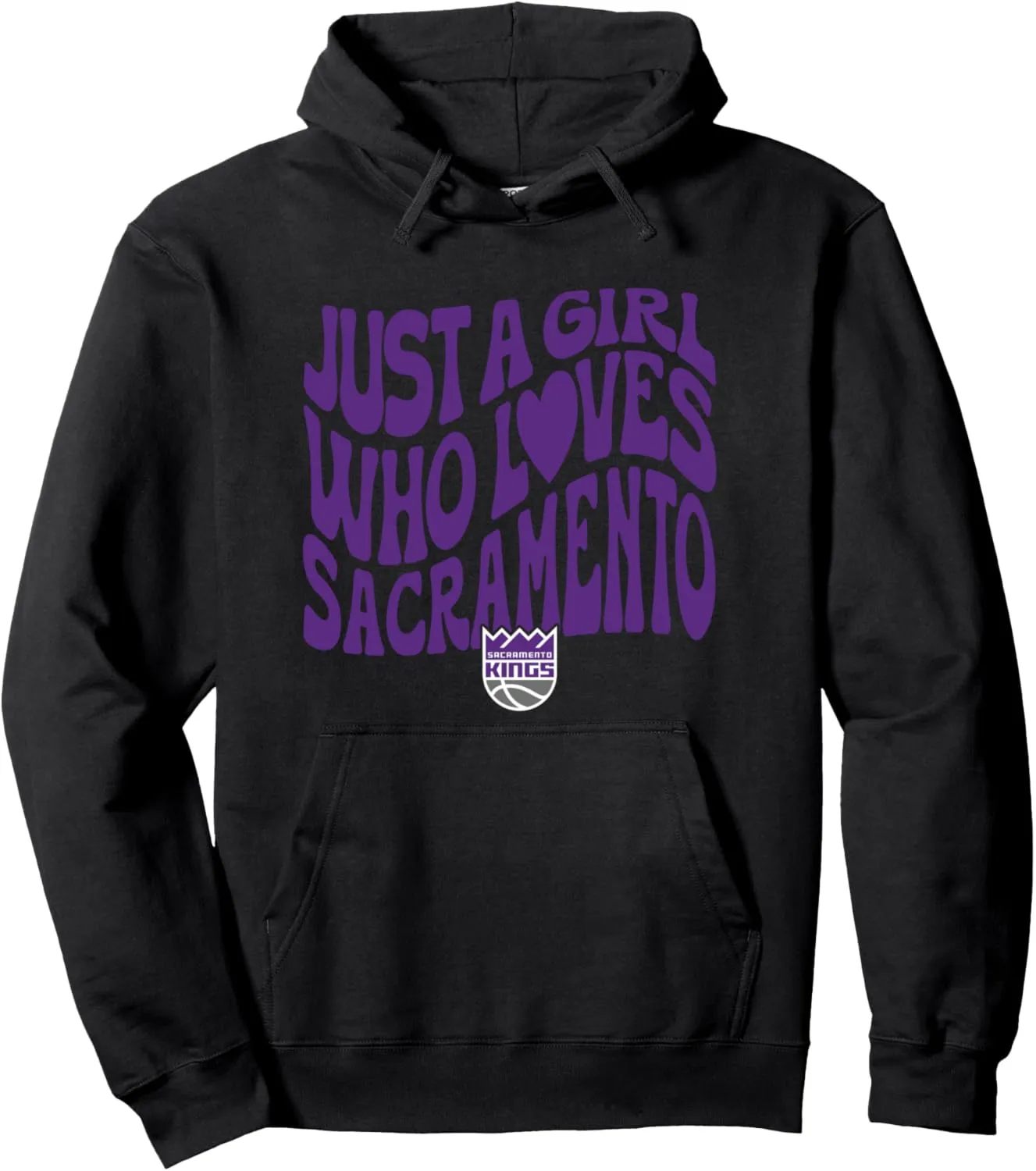 NBA Sacramento Kings Just A Girl Who Loves Sacramento Wave Pullover Hoodie