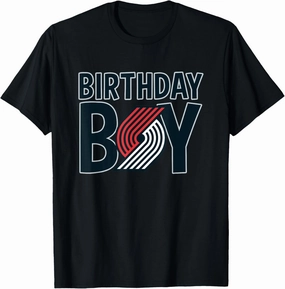 NBA Birthday Boy Portland Trail Blazers Retro Logo T-Shirt