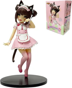 Nekopara Figure Q Version Maid Action Anime Figurine Creative Gift Toy Ornaments Exquisite 7 Inch (Chocola)