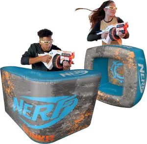 NERF BUNKR BattleZone Switch Gaming Chair & Footrest Set – Inflatable Gamer Seat with Bunker Cover & Target for Nerf Battles, Blaster Storage, Gaming Setup & Indoor Play