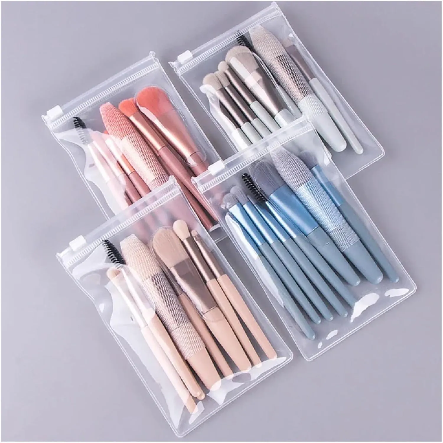 New 8Pcs Makeup Brush Set Makeup Concealer Brush Blush Loose Powder Brush Eye Shadow Highlighter Foundation Brush Beauty Tools(C506-green 8pcs)