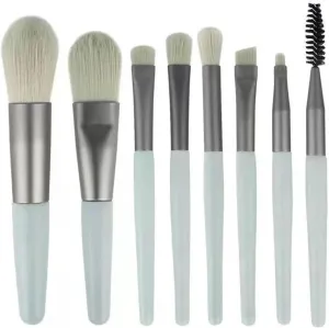 New 8Pcs Makeup Brush Set Makeup Concealer Brush Blush Loose Powder Brush Eye Shadow Highlighter Foundation Brush Beauty Tools(C506-green 8pcs)