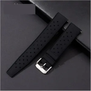 New Tropical Rubber Strap Quick Release Watch Band 18mm 20mm 22mm Soft Silicone Smart Watch Straps