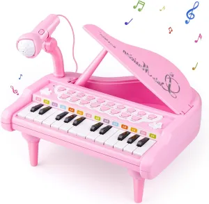 Nicknack Baby & Toddler Pink Piano Toy - 1 2 3 Year Old Girl's First Birthday Gift
