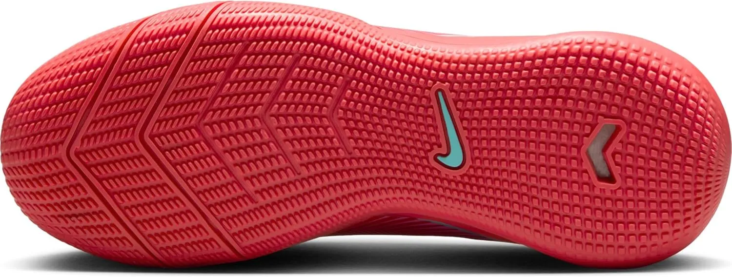 Nike Jr. Mercurial Vapor 16 Academy Little/Big Kids' IC Low-Top Soccer Shoes (FQ8411-800, Ember Glow/Aurora Green)