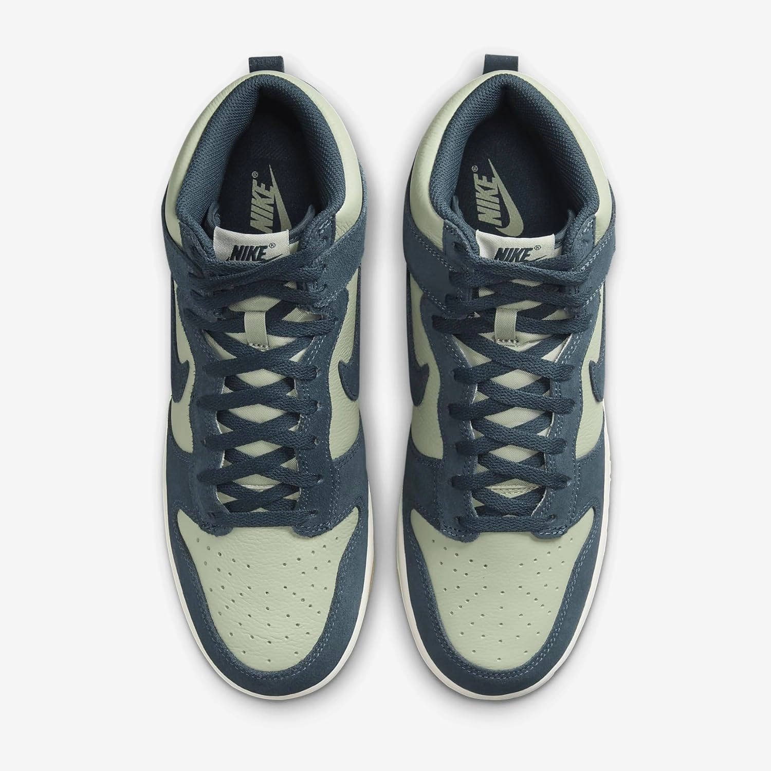 Nike Dunk High Retro SE Men's Shoes (FZ4739-300, Jade Horizon/Phantom/Gum Yellow/Armory Navy)