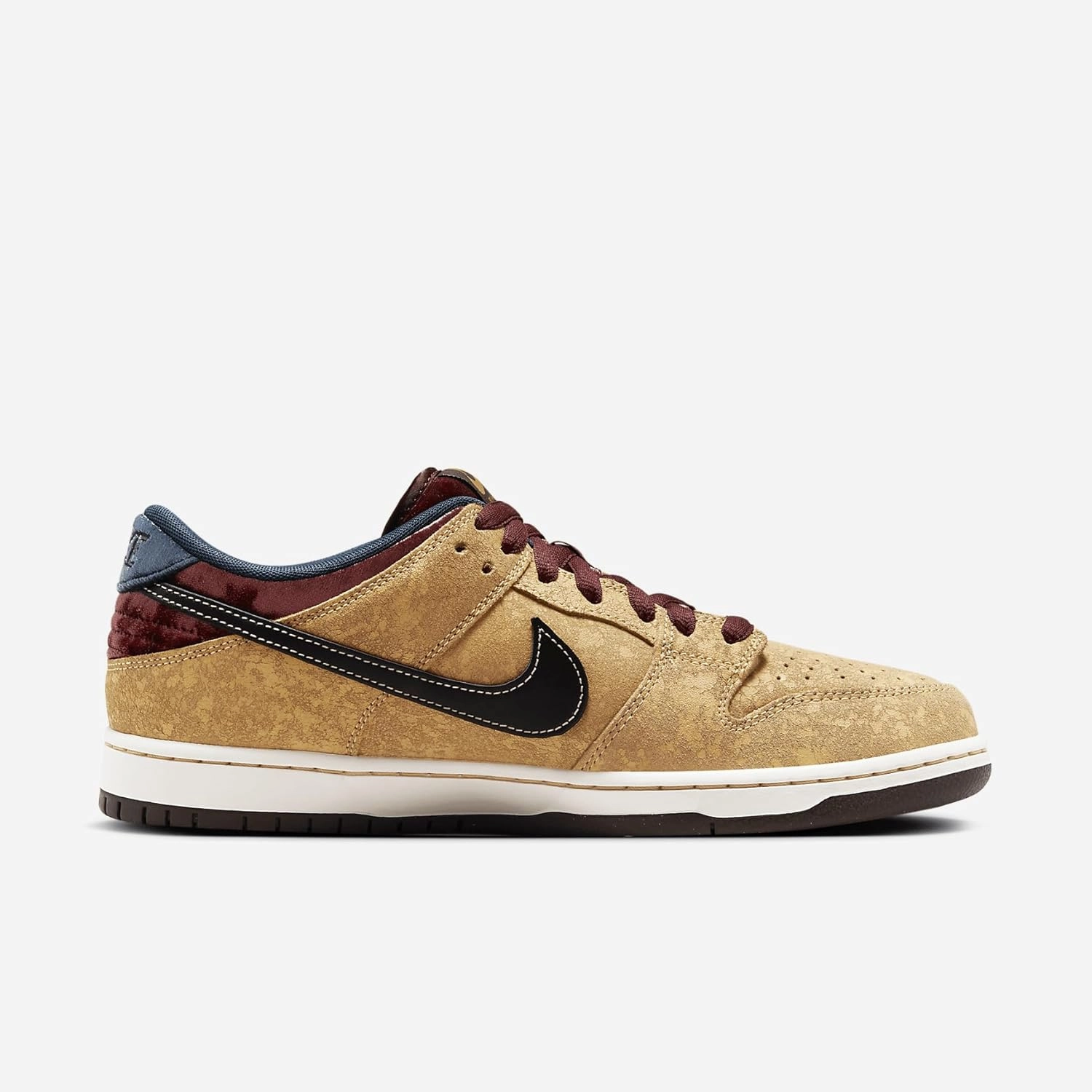 Nike SB Dunk Low Pro Skate Shoes (FZ1278-200, Celestial Gold/Dark Team Red/Armory Navy/Black)