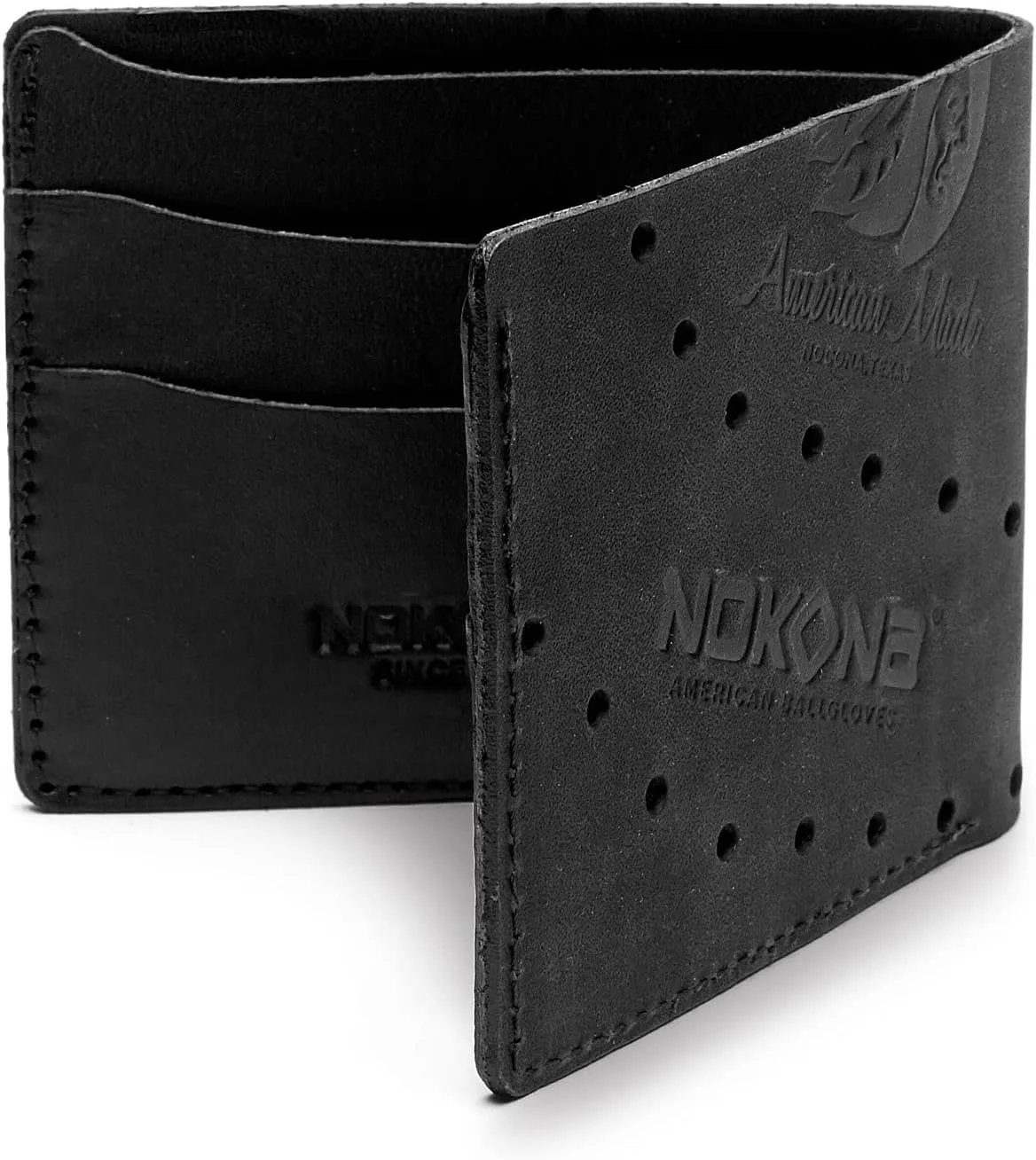 NOKONA Ballglove Leather Wallet | Made with Genuine American Baseball Glove Leather | Made in The USA and Customizable