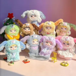Nommi Blind Box Plush,Cute Vinyl Blind Box Plush Doll, Nommi Puppy Diary Series Collectible Toys, Kawaii Action Figure Mystery Box for Gifts, Single Box (1 of 9 Possible Styles)