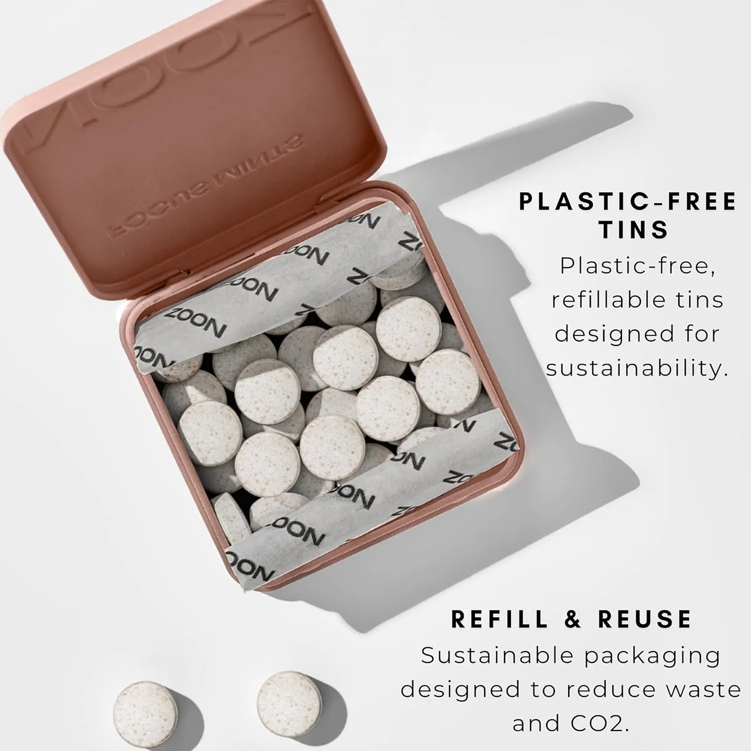 NOOZ Probiotic Mints Refill Bag - Gut & Oral Health Support - Spicy Cinnamon | Boosts Immunity & Digestion, Freshens Breath - Sugar-Free, No Aspartame - Eco-Friendly Refill Pack, 150 Mints