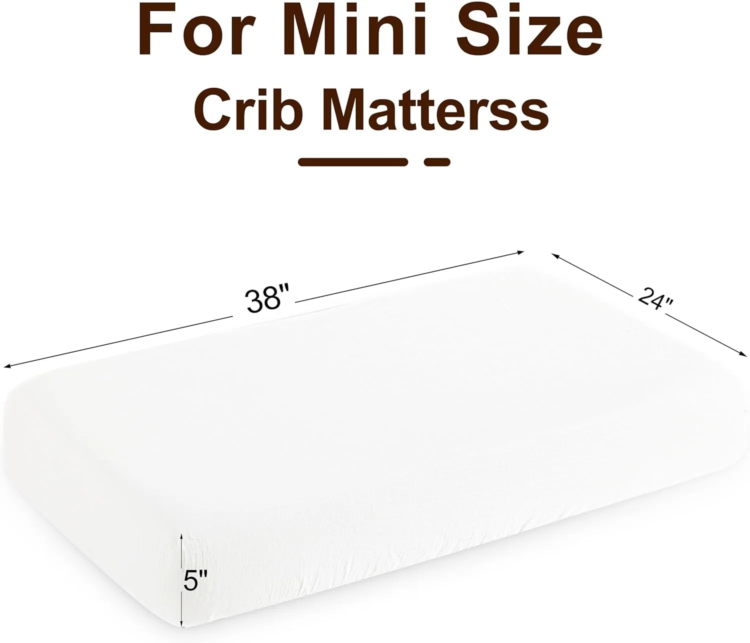 NTBAY 2 Pack Muslin Cotton Mini Crib Sheets, Soft and Breathable Double Layer 24x38 Baby Crib Sheets for Mini Crib and Toddler Mattresses, Boys, Girls, Unisex, White, 24x38 Inches