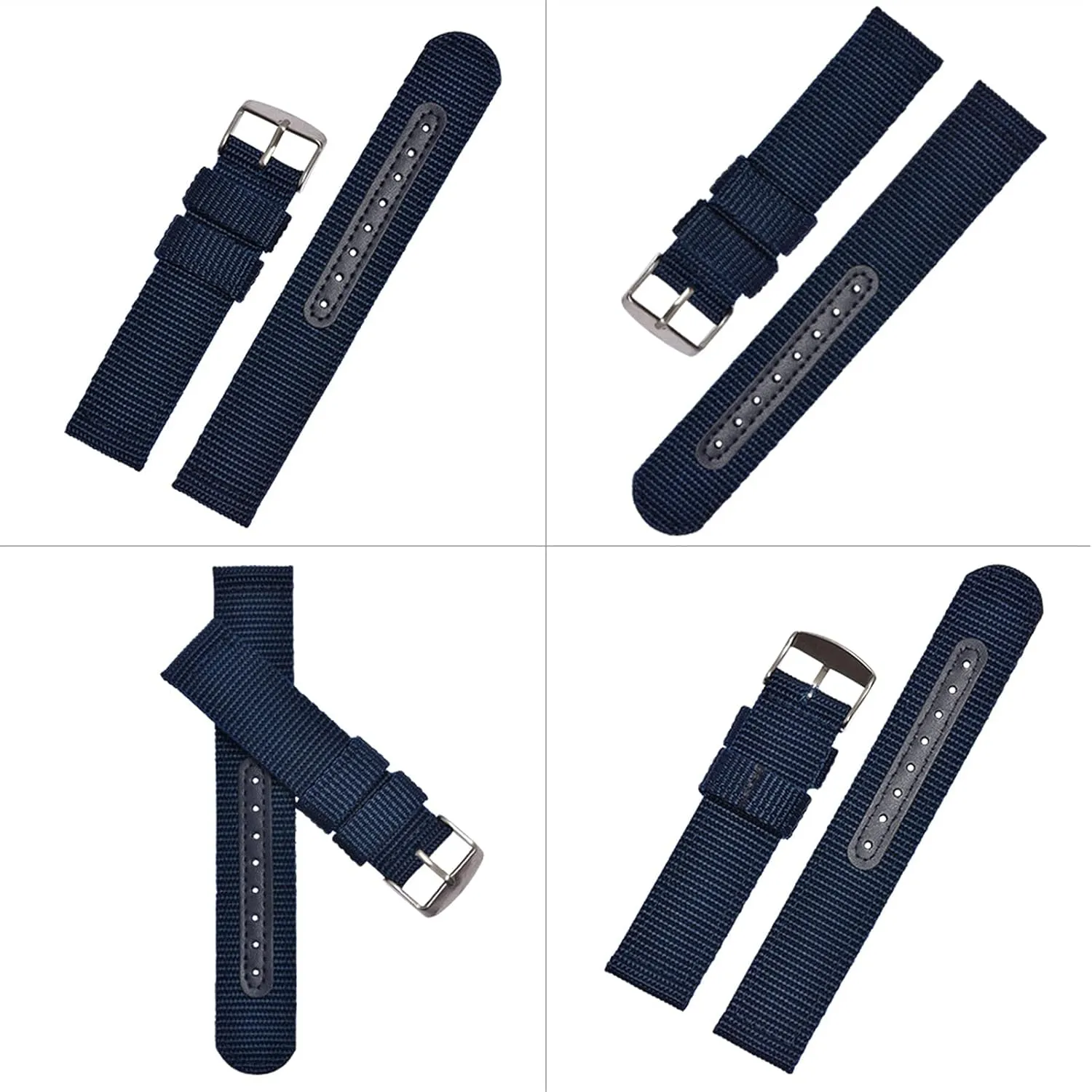 Nylon Watch Strap Breathable Woven Nylon Watch Band Strap Mesh 18 20 22 24Mm Women Men Watchbands Sports Black Blue Brown Army Green Strap (24 mm Army Green)