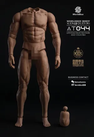 OBEST Worldbox 1/6 Scale Male Body Action Figure, 12inch Male Soldier Flexible Strong Neckless Big Muscle Body Collection (AT044)…