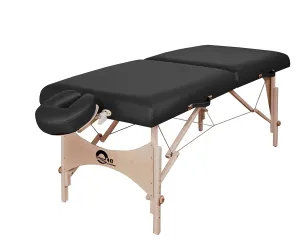 ONE Portable Massage Table, Package, Professional Massage Bed W/Quicklock Platform, Aerocel Face Rest, Spa Level Comfort, Adjustable 24”-34” H, USA Made (Coal)