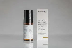 Organic Tea Tree Foaming Cleanser with Niacinamide for Clear Skin & Acne Prevention. Deep Pore Cleansing with Cooling and Hydrating Formula for All Skin Types.