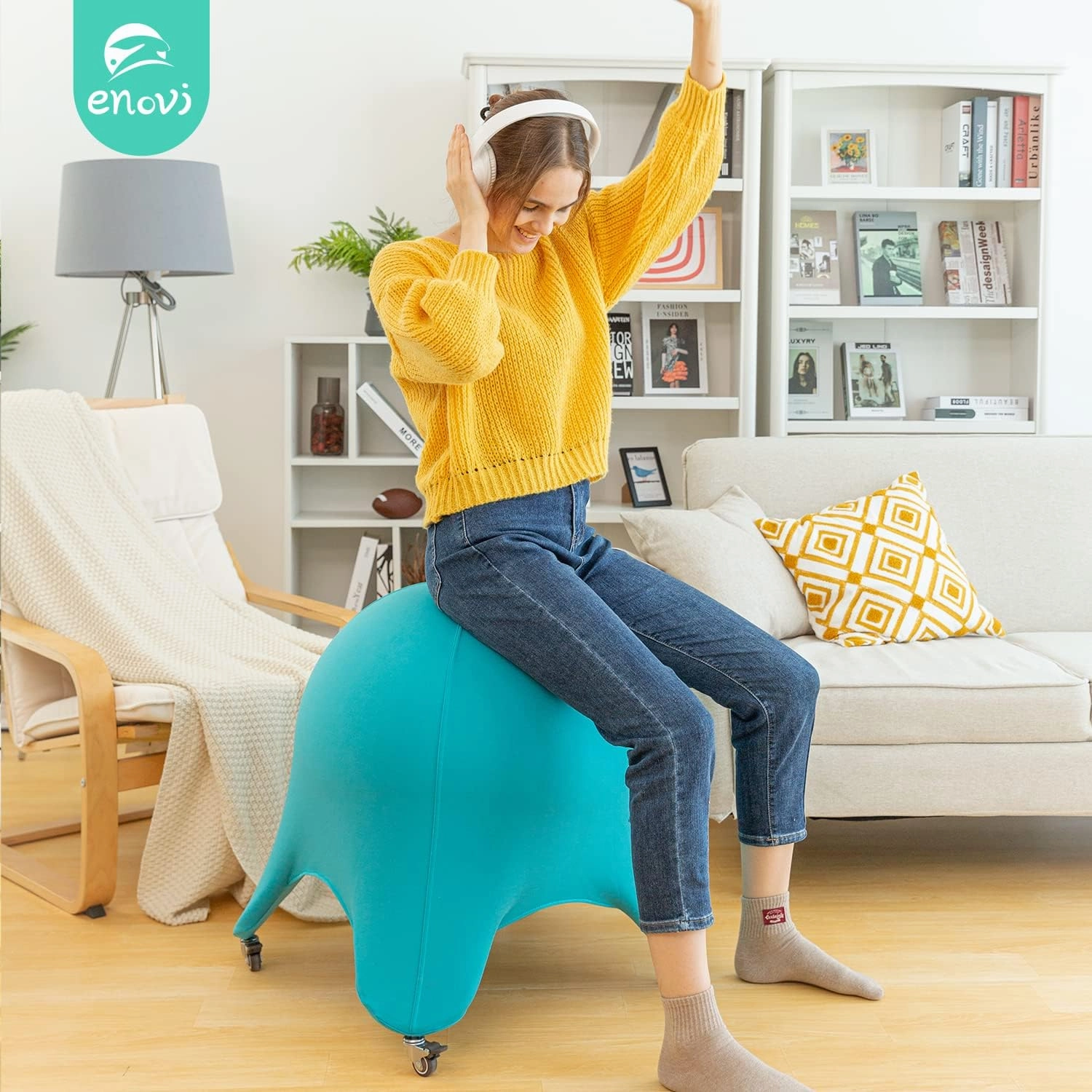 Original Starfish Ball Chair, Yoga Ball Chair Exercise Ball Chair Ergonomic Design for Home Office Desk, Stability Ball & Balance Ball Seat