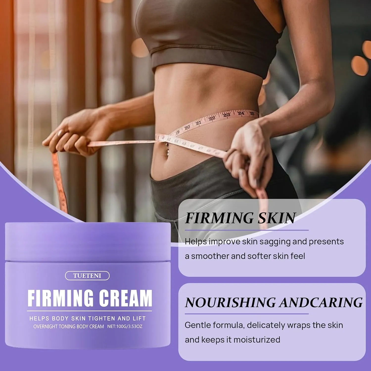 Overnight Toning Whip, Toning Whip Belly, Nighttime Solution, Tightening Gel for All Skin Types – Helps Improve Skin Elasticity & Hydration(200ml/6.8OZ) 1pc