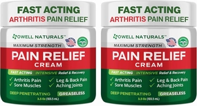 OWELL NATURALS Arthritis Deep Penetrating Joint & Muscle Pain Relief Cream with Aloe Vera, Fast-Acting, Non-Greasy, Soothing for Back, Knee, Feet, Hand, Legs, Shoulder, 3.5 oz (Pack of 2)
