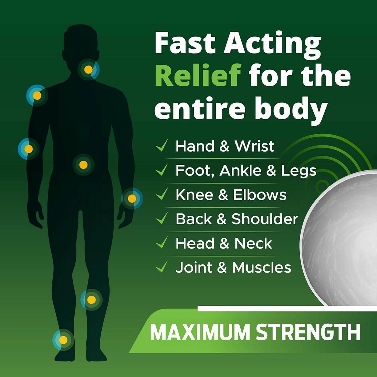 OWELL NATURALS Arthritis Deep Penetrating Joint & Muscle Pain Relief Cream with Aloe Vera, Fast-Acting, Non-Greasy, Soothing for Back, Knee, Feet, Hand, Legs, Shoulder, 3.5 oz (Pack of 2)