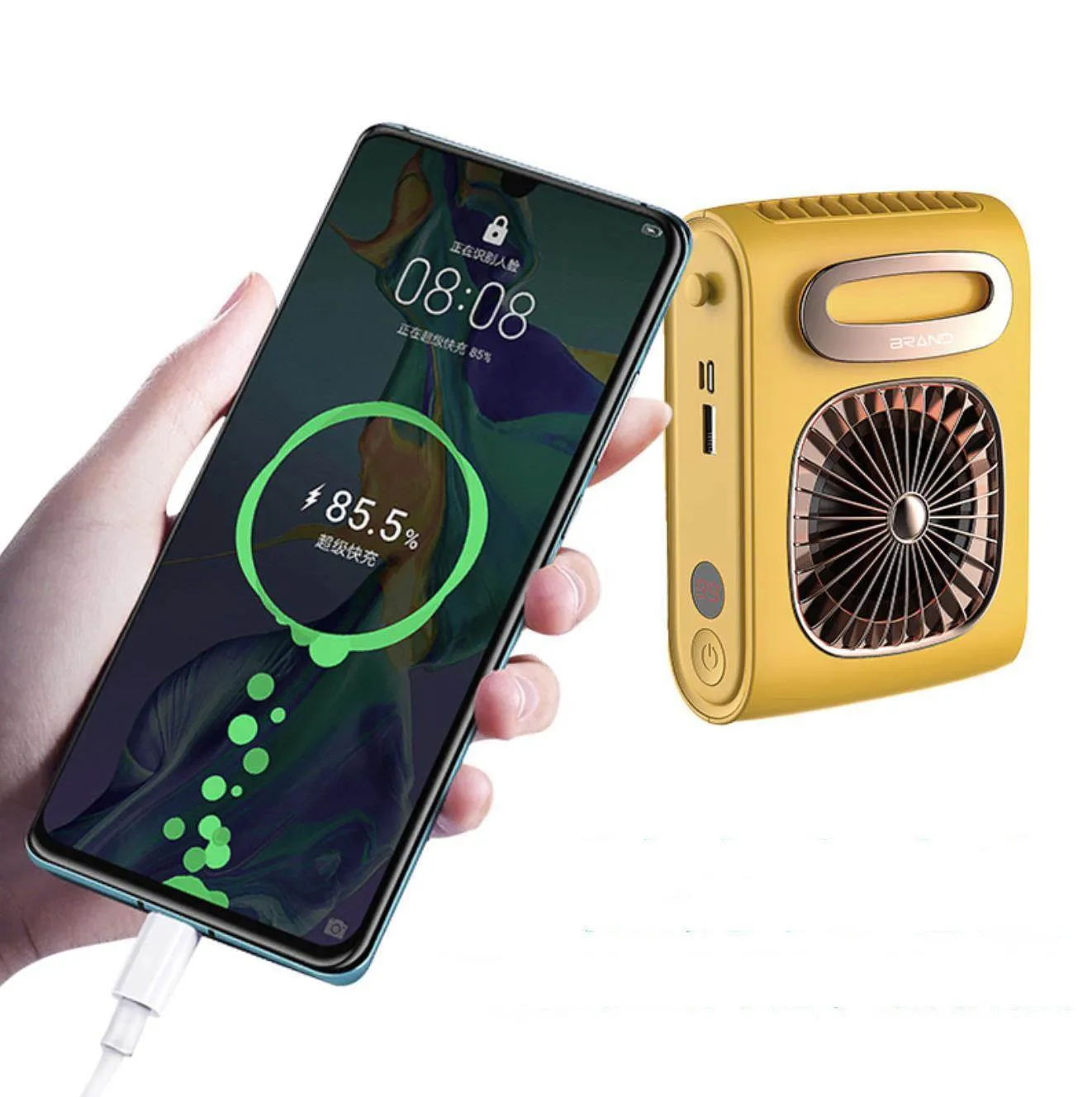 P60 Hanging Waist Fan P60 Hanging Neck Fan Power Bank Fan