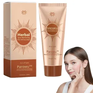 Parowu Spot-Removing Face Mask, Honey Peel Off Face Mask, Parowu Herbal Spots Peel-Off Facial Mask, Natural Herbal Ingredients for All Skin Types (1 Bottle)