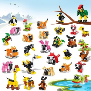 Party Favors for Kids- 30 Pack Animals Building Blocks Set, Goody Bags Stuffers, Small Toys for Kids Prizes, Christmas Birthday Party Favors Return Gifts for Boys Girls Age 6-8-12 