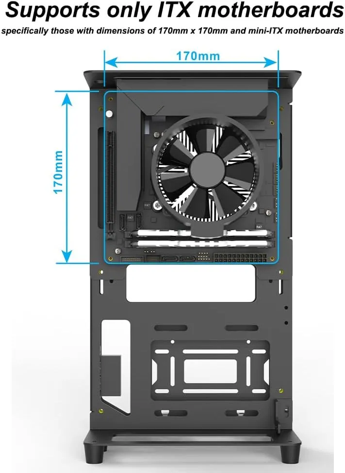 PC Creative Assembly Frame Test Bench，DIY Computer Case PC Frame Desktop Chassis Rack Stand Open Air Testbench Fits ATX ITX M-ATX Motherboard (ITX)