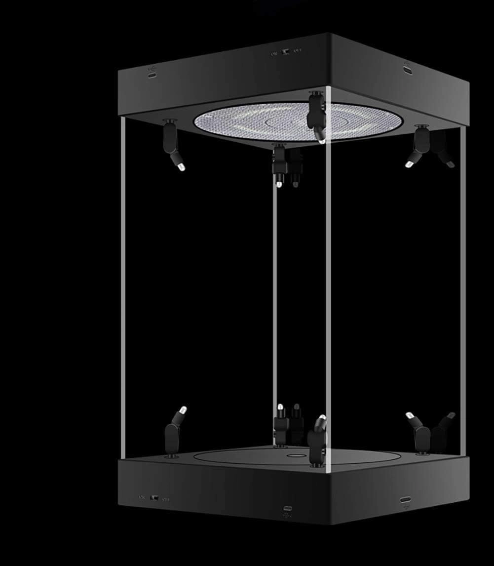 Phicen 1/6 Action Figure Display Box LED Spotlight with Rotating Base (Black, Internal Height 30CM)