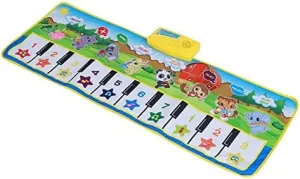 Piano Play Mat Cartoon Different Animals Piano Musical Mat Touch Keyboard Singing Carpet Early Educational Learning Toy for Baby Gift