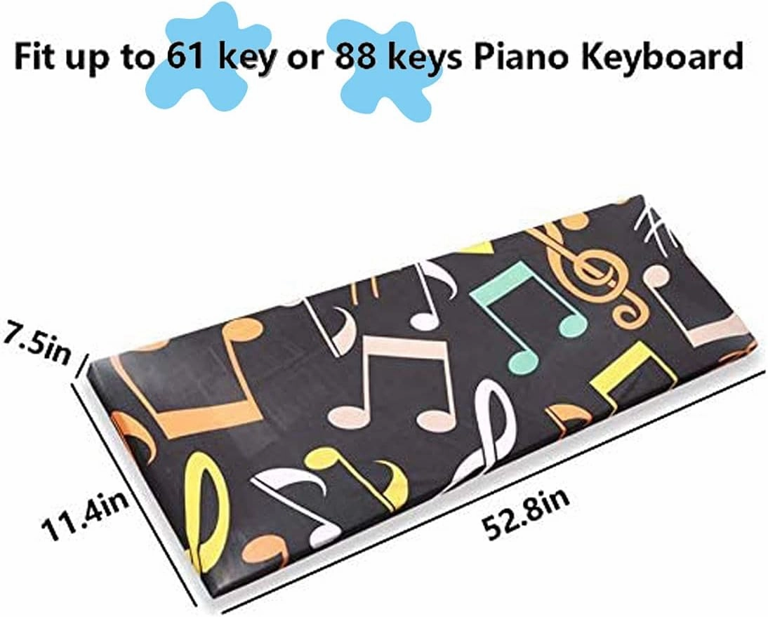 Piano Keyboard Dust Cover,Stretchable 61/88 Keys Piano Cover,Electronic Music Keyboard Piano Dirt-Proof Cover, Piano Keyboard Cover With Durable Elastic,Piano Accessories