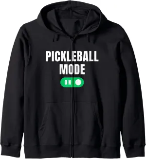 Pickleball Mode On Funny Phone Switch Style for Pickle Ball Zip Hoodie