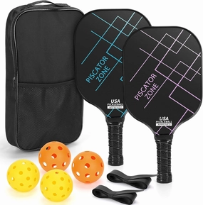 Pickleball Paddles Set of 2, USAPA Approved Fiberglass Surface Pickleball Set with Pickleball Rackets, Pickle Ball Paddle Set ​for Beginners & Pros