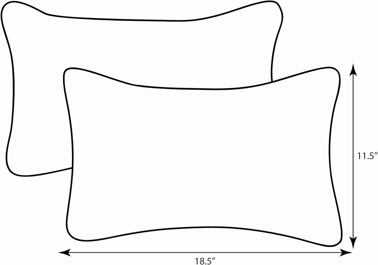 Pillow Perfect Bright Floral Indoor/Outdoor Accent Throw Pillow Plush Fill, Weather, and Fade Resistant, Lumbar - 11.5" x 18.5", Blue/Orange Marlow 2 Count