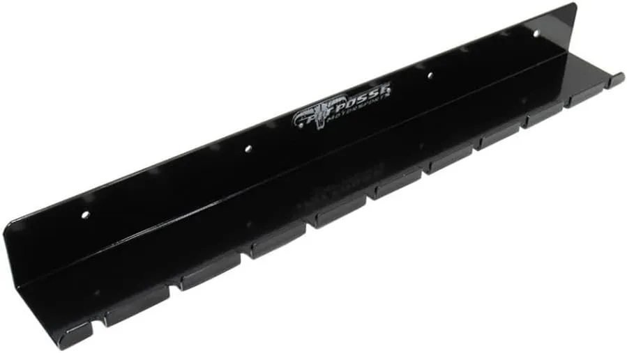 Pit Posse PP3118BK Air Tool Pneumatic Rack Holder Organizer for Enclosed Trailer Garage Shop - Made in USA - Holds up to 10 Air Tools - Aluminum Tool Storage (Black)