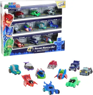 PJ Masks Night Time Micros Deluxe Vehicle Set, Kids Toys for Ages 3 Up by Just Play