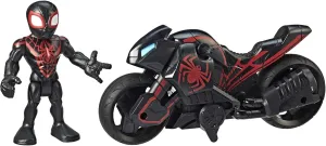Playskool Heroes Marvel Super Hero Adventures Kid Arachnid Web Wheels, 5-Inch Figure and Motorcycle Set, Collectible Toys for Kids Ages 3 and Up