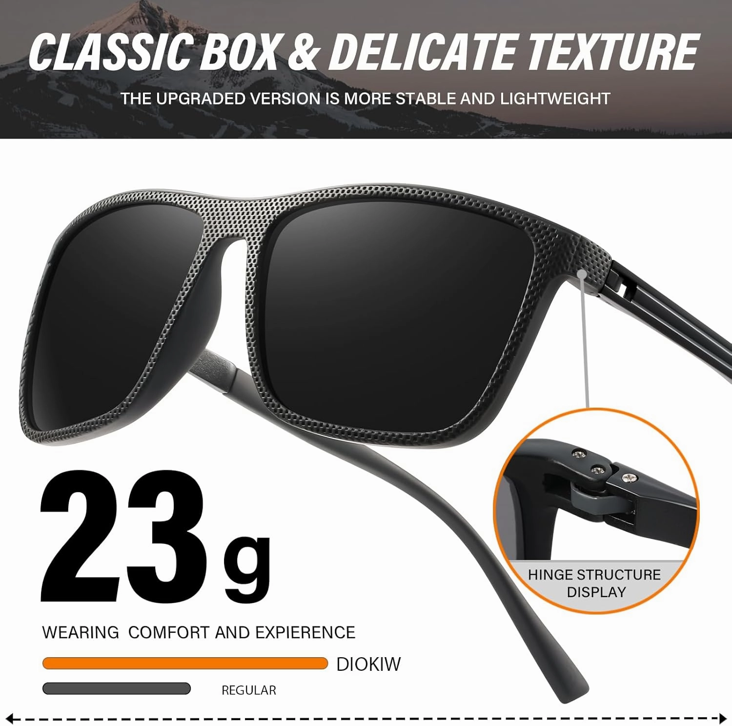 Polarized Sunglasses for Men Classic Lightweight Driving Fishing Golf Sun Glasses UV Protection Goggles