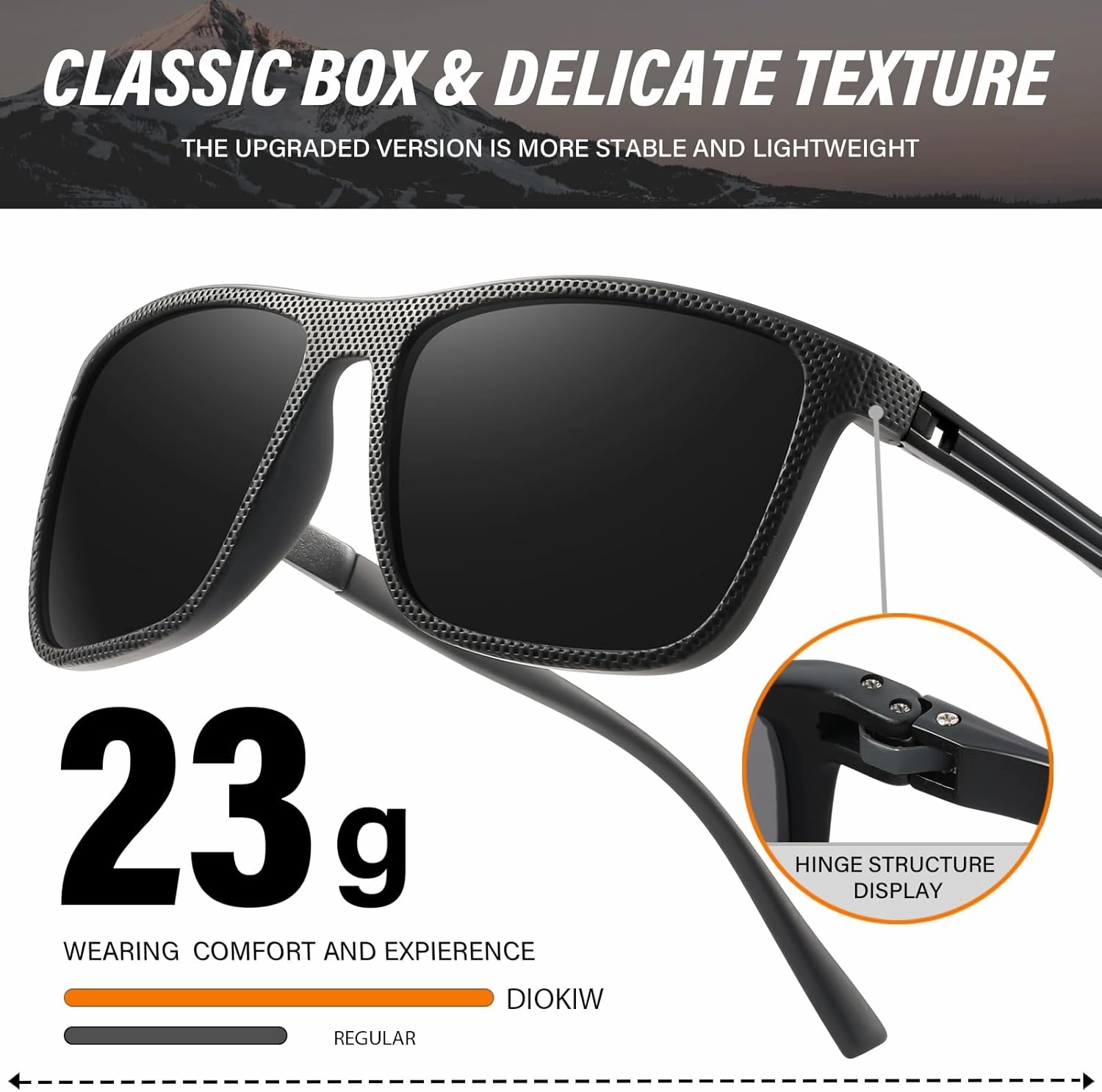 Polarized Sunglasses for Men Classic Lightweight Driving Fishing Golf Sun Glasses UV Protection Goggles