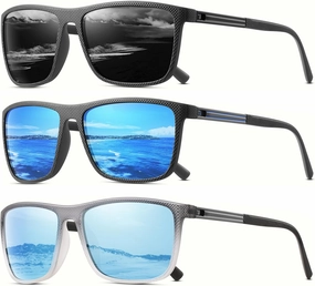 Polarized Sunglasses for Men Classic Lightweight Driving Fishing Golf Sun Glasses UV Protection Goggles