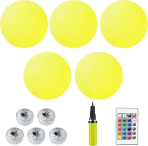 Pool Toys,LED Beach Ball with Remote Control,12" Inflatable Beach Balls with 16 Colors Lights and 4 Light Modes.