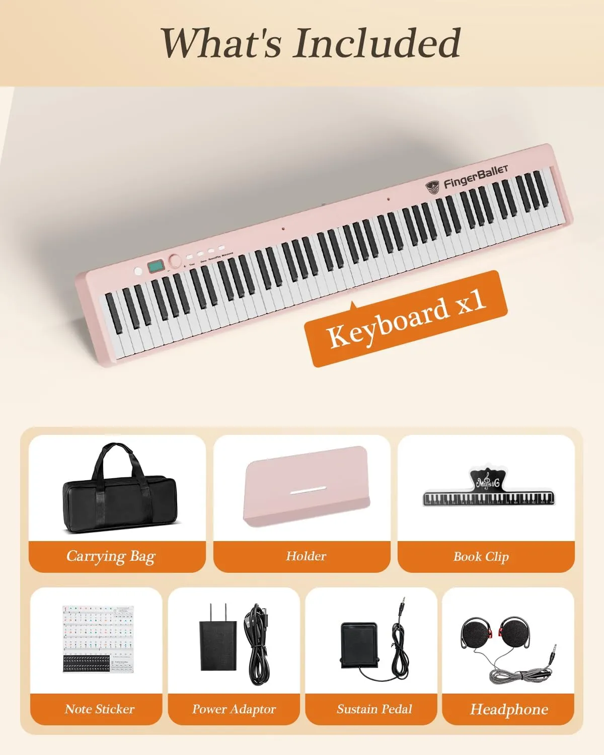 Portable Piano Keyboard, Semi-Weighted Folding Digital Piano 88 Key, Full Size, Wood Grain, Electric Piano Keyboard w/MIDI Bluetooth, Suitable for Adult, Toddler, Kids